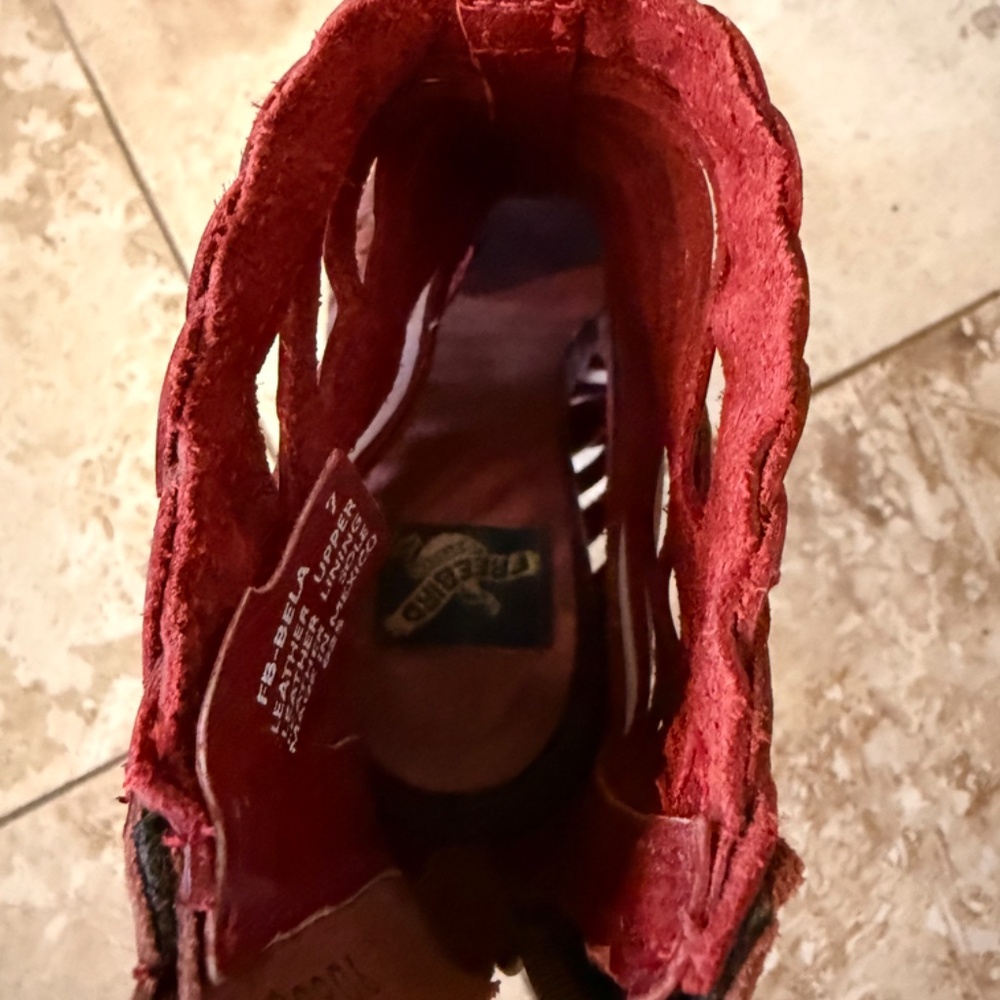 Freebird Bela Red Leather Shoes (7) - Picture 7 of 8